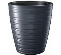 Prosperplast Maze 68L Plastic Plant Pot (L) x 47.5 (W) x 52.3 (H) cm, Black (Anthracite), Grande