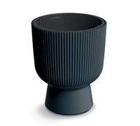 Prosperplast Milly Designer Flower Pot Modern Cylinder Design with Plant Insert, Frost, Heat and UV Ray Resistant, Indoor and Outdoor Use, Charcoal, Diameter 390 mm