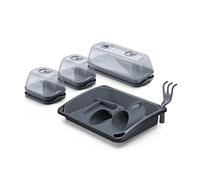 Prosperplast Mini Indoor Greenhouse 14 in 1 Set Cold Frame Propagation Set Plastic UV Resistant Anthracite Transparent 57.6 x 46 x 19 cm (W x L x H)