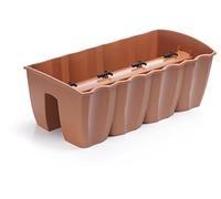 Prosperplast Modern flower pot on the railing Crown Flowerpot (600mm, Terracota)