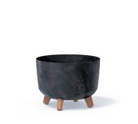 Prosperplast Planter with Legs Gracia Beton Effect Anthracite, 29 x 29 x 22 cm
