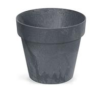 Prosperplast Beton Effect Cube Planter for Indoor and Outdoor Use UV Resistant Round Plastic (Diameter 300 mm) Anthracite, Ø 300mm