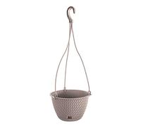 PROSPERPLAST Round Hanging Planter 4.8L Splofy Round WS Plastic in Mocca Colour, Ø27 x 16.5 cm