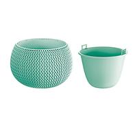 Prosperplast Round Plant Pot with splofy Bowl Made of Plastic in sage (L) x 37 (W) x 21 (H) cm