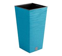 Prosperplast Scandinavian Blue Planter with Reservoir, Furu Collection, 26.5 x 26.5 x 50 cm, 11 Litre Capacity, 26,5 x 26,5 x 50 cm