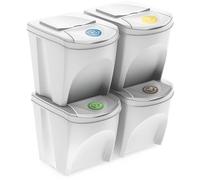 Keden Sortibox Set Of 4 Recycling Bins 4x25l Clear