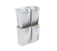 Prosperplast Sortibox 4 x 35L Waste Bin - Ashen