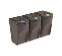 Prosperplast Sortibox Recycling Bin 105l 3 Units Grey
