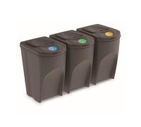 Prosperplast Sortibox Recycling Bin 105l 3 Units Grey