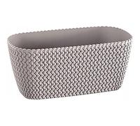 PROSPERPLAST Splofy 7.4L Rectangular Plastic Planter in Mocha Colour, 39.7 L x 18 W x 14.5 H cm