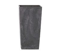 Prosperplast Square Beton Effect 7.2L Urbi Planter with Tank, Dimensions (mm) 170 x 170 x 325, Anthracite
