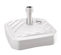 PROSPERPLAST Umbrella Parasol Base Square PE 39 x 39 x 13 cm in White, 12 L