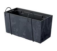 Prosperplast URBI CASE BETON EFFECT W flower pot, dimensions (mm) 395x185x195, color Anthracite