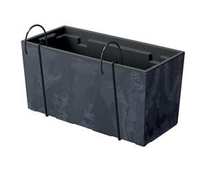 Prosperplast URBI CASE BETON EFFECT W flower pot, dimensions (mm) 395x185x195, color Anthracite