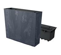Prosperplast URBI CASE Concrete Effect Balcony Planter with Tank Dimensions (mm) 580 x 180 x 498, Anthracite