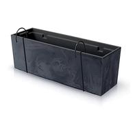 Prosperplast Flower Pot with feet, Charcoal, 580x180x195mm