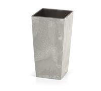 Prosper Plast Matte Flower Pot Colour Marengo Concrete Colour- 26.5cm x 26.5cm x 50cm (LWH) 26.6L Capacity Planter Suitable for both Indoor and Outdoor Use