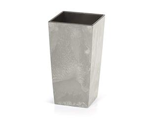 Prosperplast Urbi Square Concrete Flower Pot Planter Concrete Design 2 in 1 Including Plant Pot Plastic Square (225 mm)