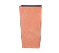 Prosperplast Urbi Square Effect Flower Pot Planter, Concrete Design (125 mm, terracotta)