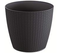 Prosperplast Wheaty Flower Pot 2l, Dimensions (mm) 157x157x138, Color Anthracite