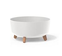 Prosperplast White plant pot, without tank, GRACIA collection, 38 x 38 x 19.5 cm, capacity 14.3 litres.