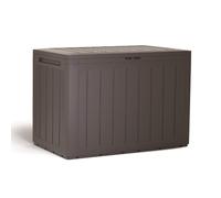 PROSPERPLAST Woodebox Garden Crate Box Container Storage For Garden Items Chest Lockable (190 L, Brown)