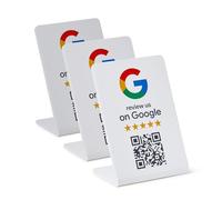 ProsperQR - Google Review Stand - NFC & QR Code, Easy Setup, For All Businesses (3-Pack)