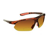 proSPORT Bifocal Sunglass +1.50 Mens HD Blue Light Blocker Tortoise Frame Semi Rimless Wraparound