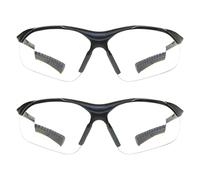 proSPORT Full Lens Reader Safety Glasses 2 Pairs Magnifier Reading Power +1.00 Clear Lens Industrial Wraparound Not Bifocal