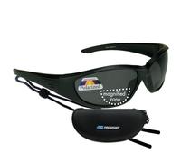 proSPORT Polarized Bifocal Sunglass Readers Fishing Driving Sport Motorcycle Anti-Glare Wrap Full Frame Large UV Men Women, Matte Black Smoke Zipper Case Retainer, L