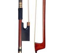 Prossional Violin Bow 4/4 Violin Bow Brazilwood Round Stick White Horsehair Grip Ebony Well Balance