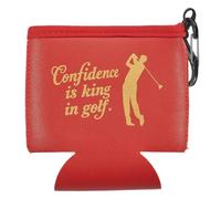 ProSSS Premium Golf Beer Can Sleeve Cooler with Neoprene Insulation, Leather Exterior, Strong Magnetic Back & S-Hook Carabiner - Keeps Drinks Cold, Hands-Free for Golf Cart & Bags