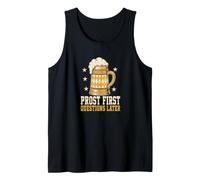 Prost First Questions Later Beer Stein Bierzelt Women Tank Top