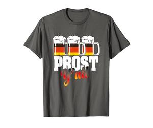 Prost German Beer Volksfest T-Shirt, Men, Asphalt Grey, XX-Large