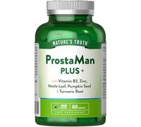 ProstaMan+ Supplement for Men | Pumpkin Seed, Nettle Leaf, Vitamin B2, Zinc and Turmeric Root Complex | 60 Vegan Tablets | Nature's Truth