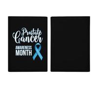 Prostate Cancer Awareness Blue Ribbon Travel Passport Wallet Credit Card Holder Cover Case Protector