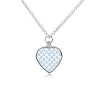 Prostate Cancer Awareness Blue Ribbons Ashes Necklace Heart Urn Necklaces Cremation Jewellery Pendant Dad Women Gifts