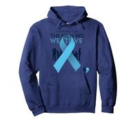 Prostate Cancer Awareness: Fighting For The Men We Love Pullover Hoodie, Adult Unisex, Navy, XL