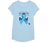 Prostate Cancer Awareness: Fighting for The Men We Love T-Shirt, Girls, Baby Blue, Small
