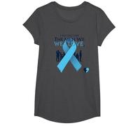 Prostate Cancer Awareness: Fighting for The Men We Love T-Shirt, Girls, Dark Heather Grey, Medium