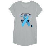 Prostate Cancer Awareness: Fighting for The Men We Love T-Shirt, Girls, Heather Grey, XS