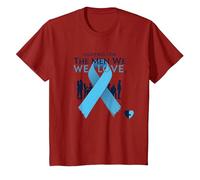 Prostate Cancer Awareness: Fighting for The Men We Love T-Shirt, Kids, Cranberry, 6 Years