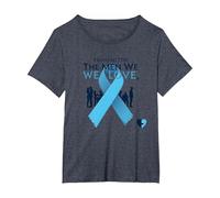 Prostate Cancer Awareness: Fighting for The Men We Love T-Shirt, Women's Plus, Heather Blue, 5X