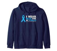 Prostate Cancer Awareness Husband Zip Hoodie