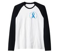 Prostate Cancer Awareness Month We Wear Light Blue Support Raglan Baseball Tee