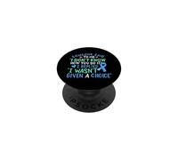 Prostate Cancer Awareness Ribbon Light Blue Fighter Chemo PopSockets Adhesive PopGrip