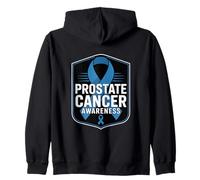 Prostate Cancer Awareness Ribbon Support Zip Hoodie