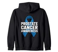 Prostate Cancer Awareness Ribbon Support Zip Hoodie