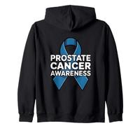Prostate Cancer Awareness Ribbon Support Zip Hoodie