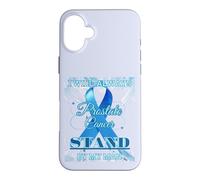 Prostate Cancer Awareness Ribbon 'The Fight is Real' Case for iPhone 16 Plus